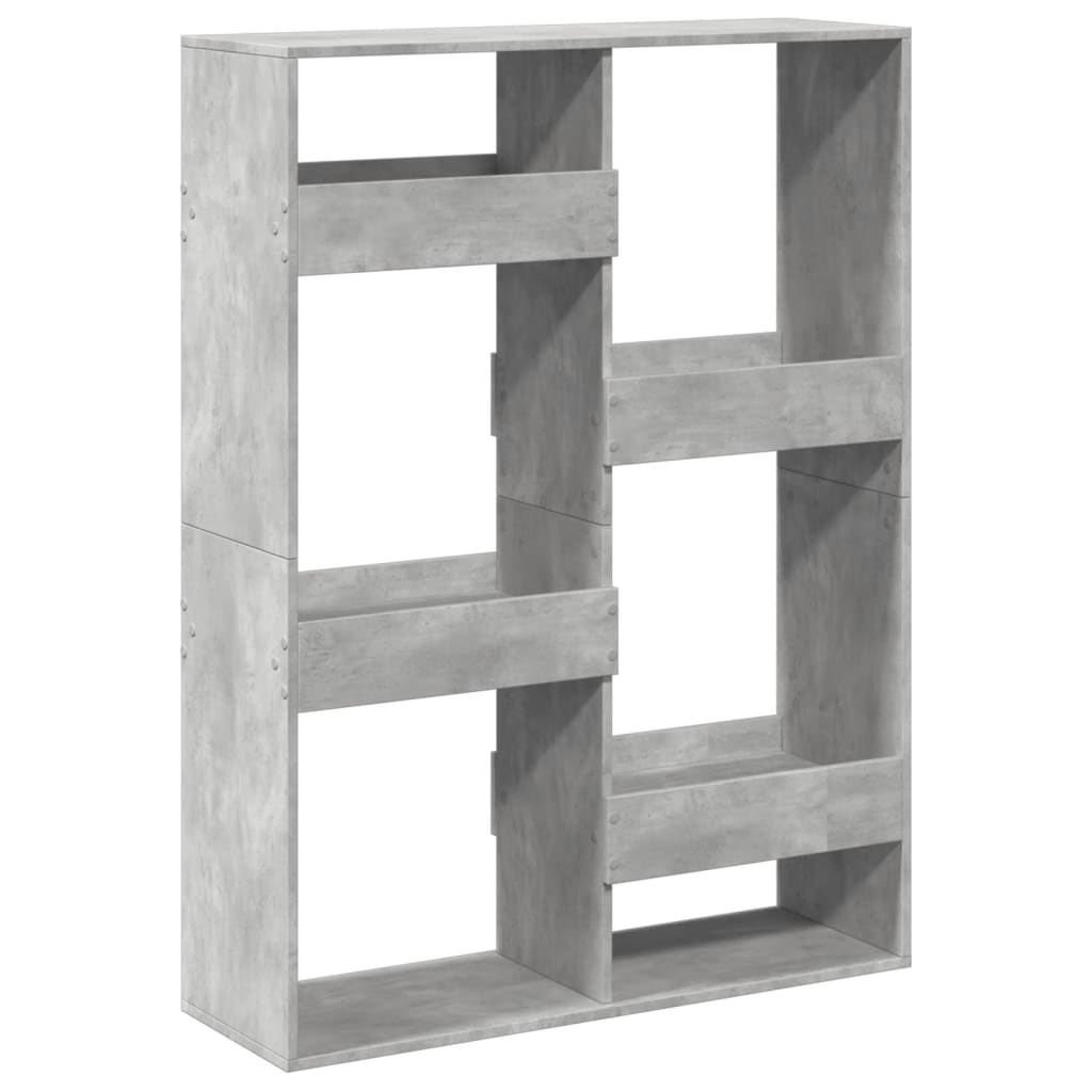 Βιβλιοθήκη/Διαχωριστικό Χώρου Γκρι 100x33x135 εκ. Επεξ. Ξύλο