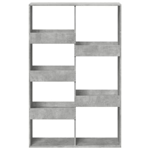 Βιβλιοθήκη/Διαχωριστικό Χώρου Γκρι 100x33x155,5 εκ. Επεξ. Ξύλο - Pakobazaar