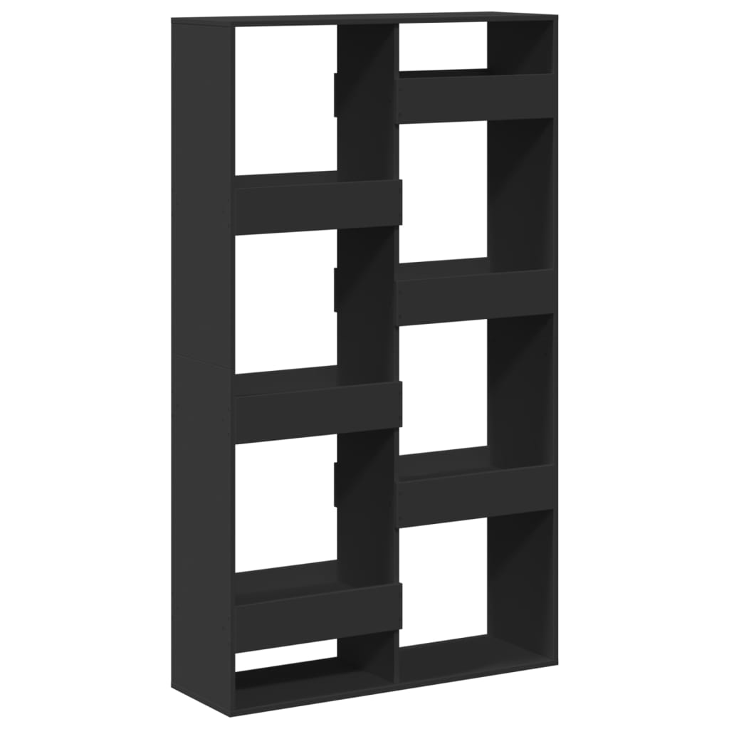 Βιβλιοθήκη/Διαχωριστικό Χώρου Μαύρη 100x33x175 εκ. Επεξ. Ξύλο