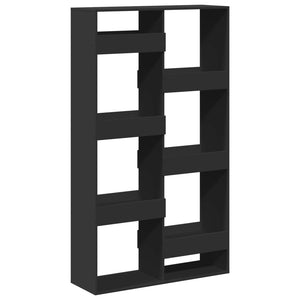 Βιβλιοθήκη/Διαχωριστικό Χώρου Μαύρη 100x33x175 εκ. Επεξ. Ξύλο