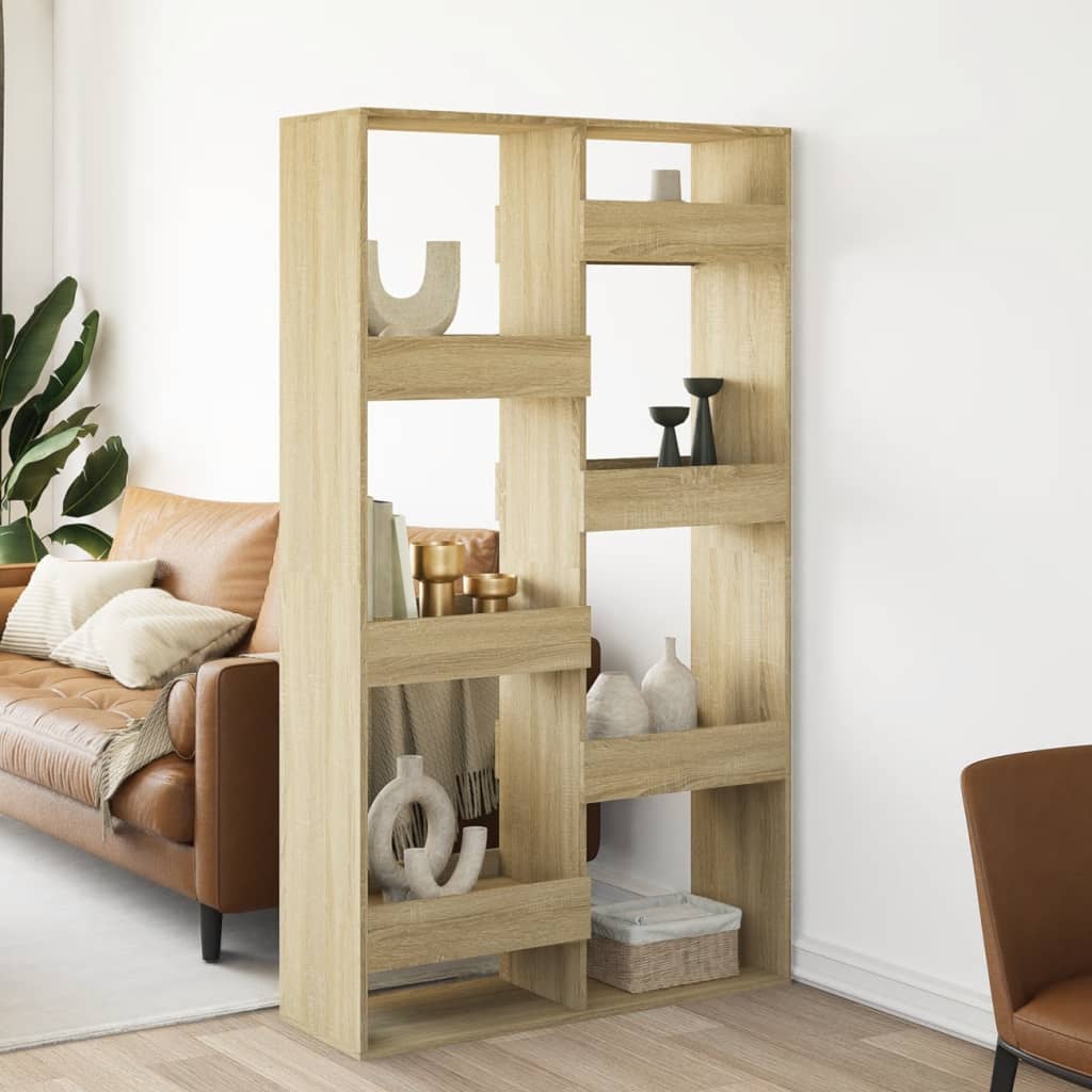Βιβλιοθήκη/Διαχωριστικό Χώρου Δρυς 100x33x175 εκ. Επεξ. Ξύλο