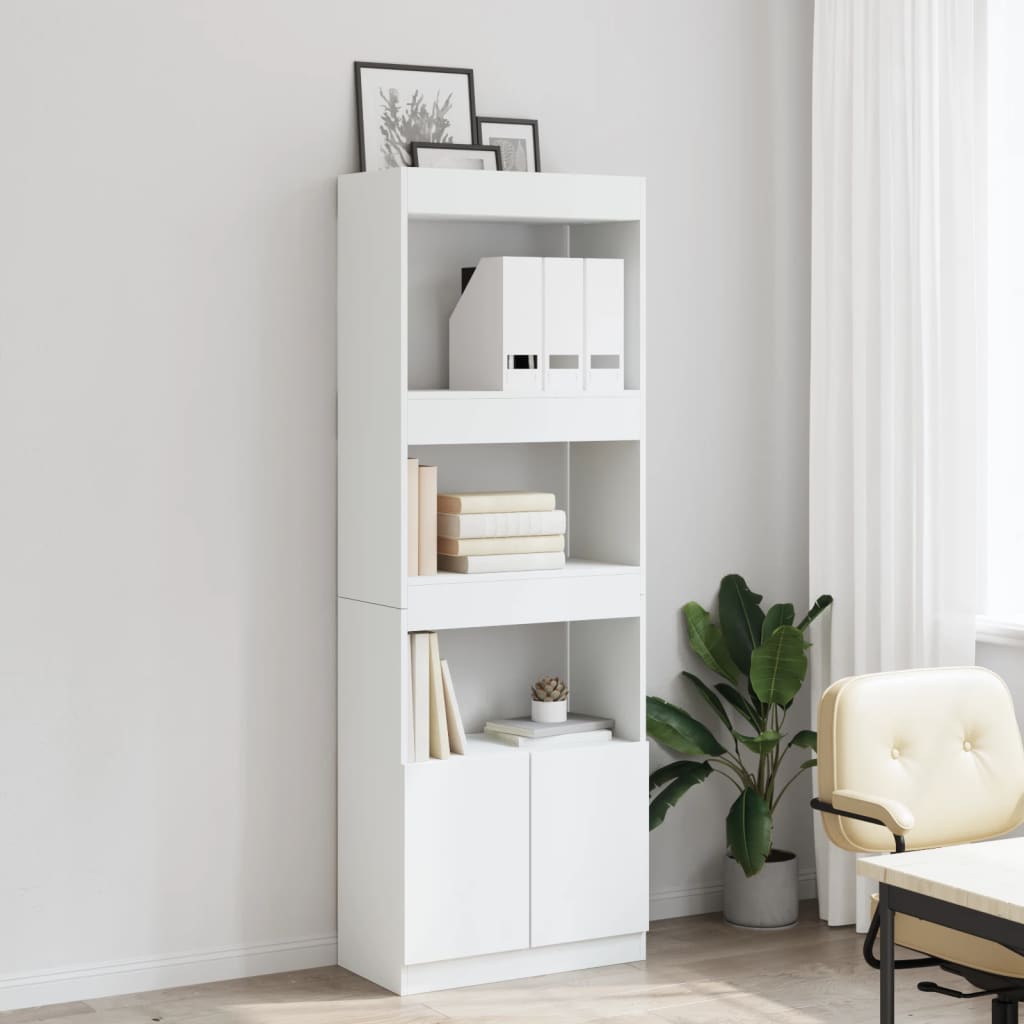 Ντουλάπι Λευκό 63x33x180 εκ. από Επεξεργασμένο Ξύλο