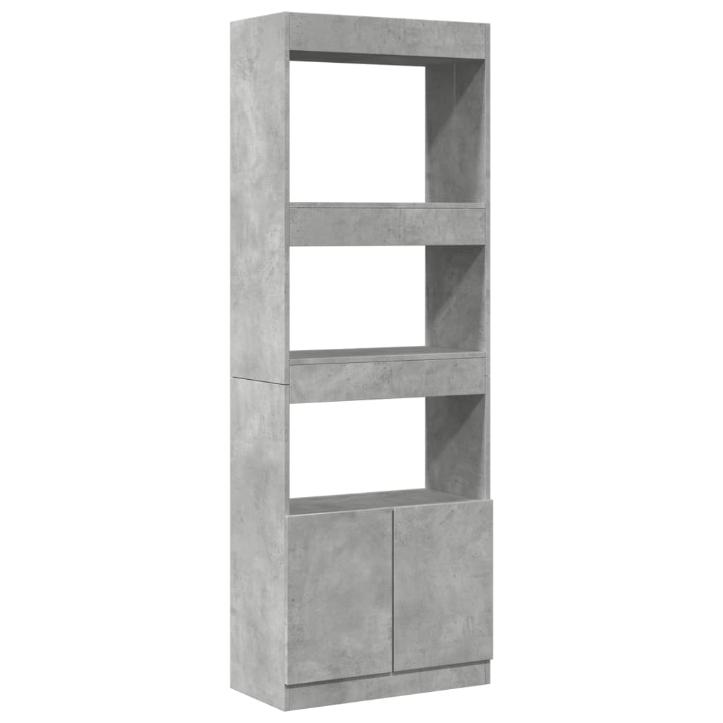 Ντουλάπι Γκρι Σκυρ. 63x33x180 εκ. από Επεξεργασμένο Ξύλο