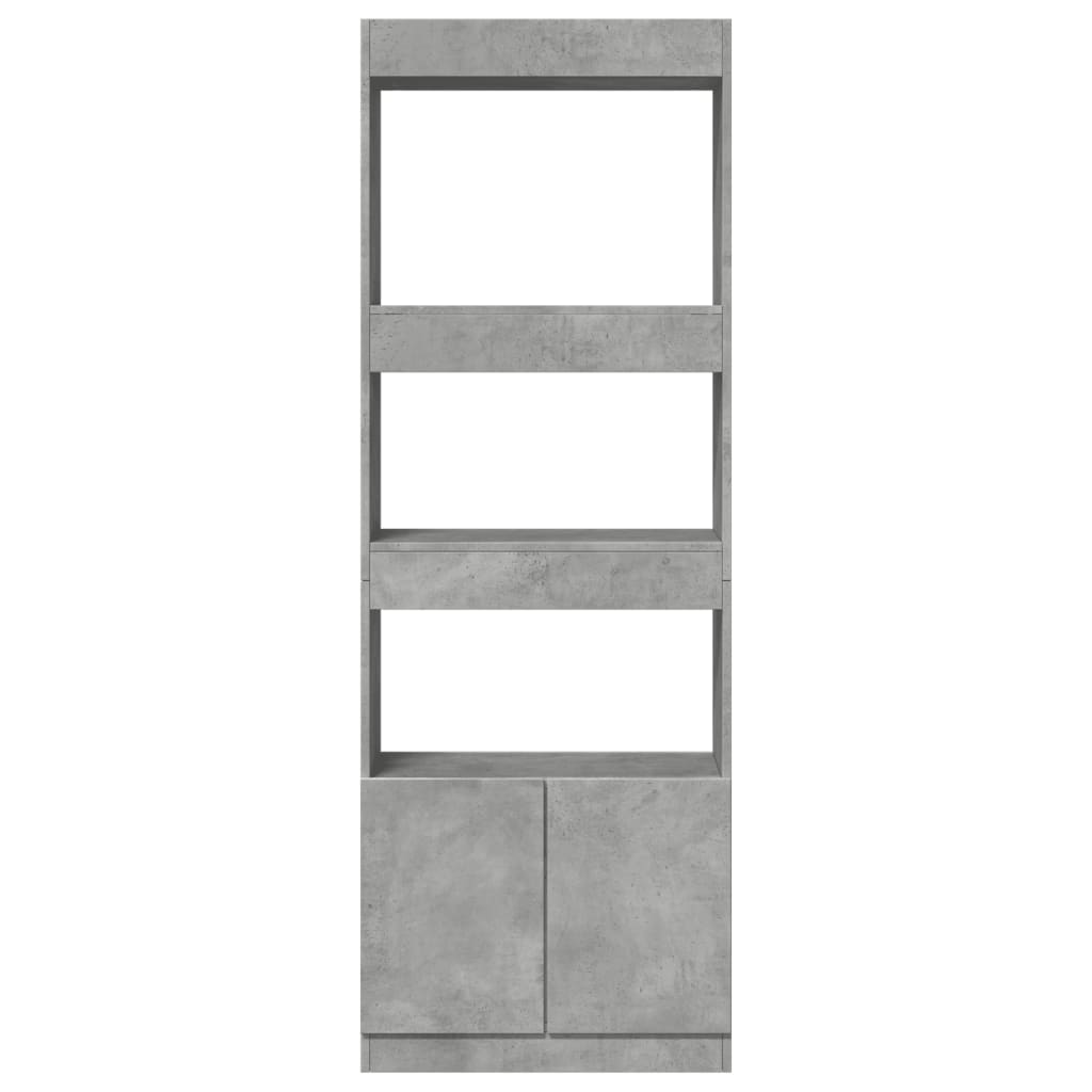 Ντουλάπι Γκρι Σκυρ. 63x33x180 εκ. από Επεξεργασμένο Ξύλο
