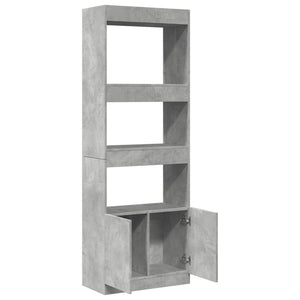 Ντουλάπι Γκρι Σκυρ. 63x33x180 εκ. από Επεξεργασμένο Ξύλο
