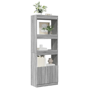 Ντουλάπι Γκρι Sonoma 63x33x180 εκ. από Επεξεργασμένο Ξύλο
