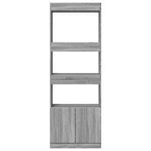 Ντουλάπι Γκρι Sonoma 63x33x180 εκ. από Επεξεργασμένο Ξύλο