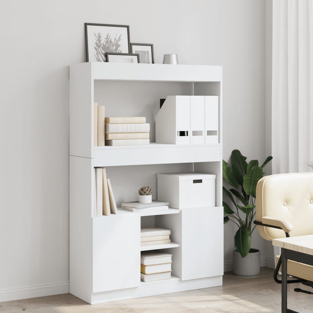 Ντουλάπι Λευκό 92x33x140 εκ. από Επεξεργασμένο Ξύλο