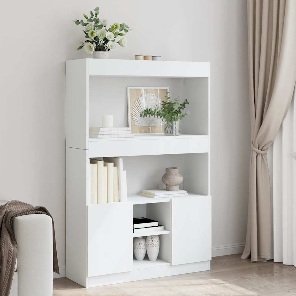 Ντουλάπι Λευκό 92x33x140 εκ. από Επεξεργασμένο Ξύλο
