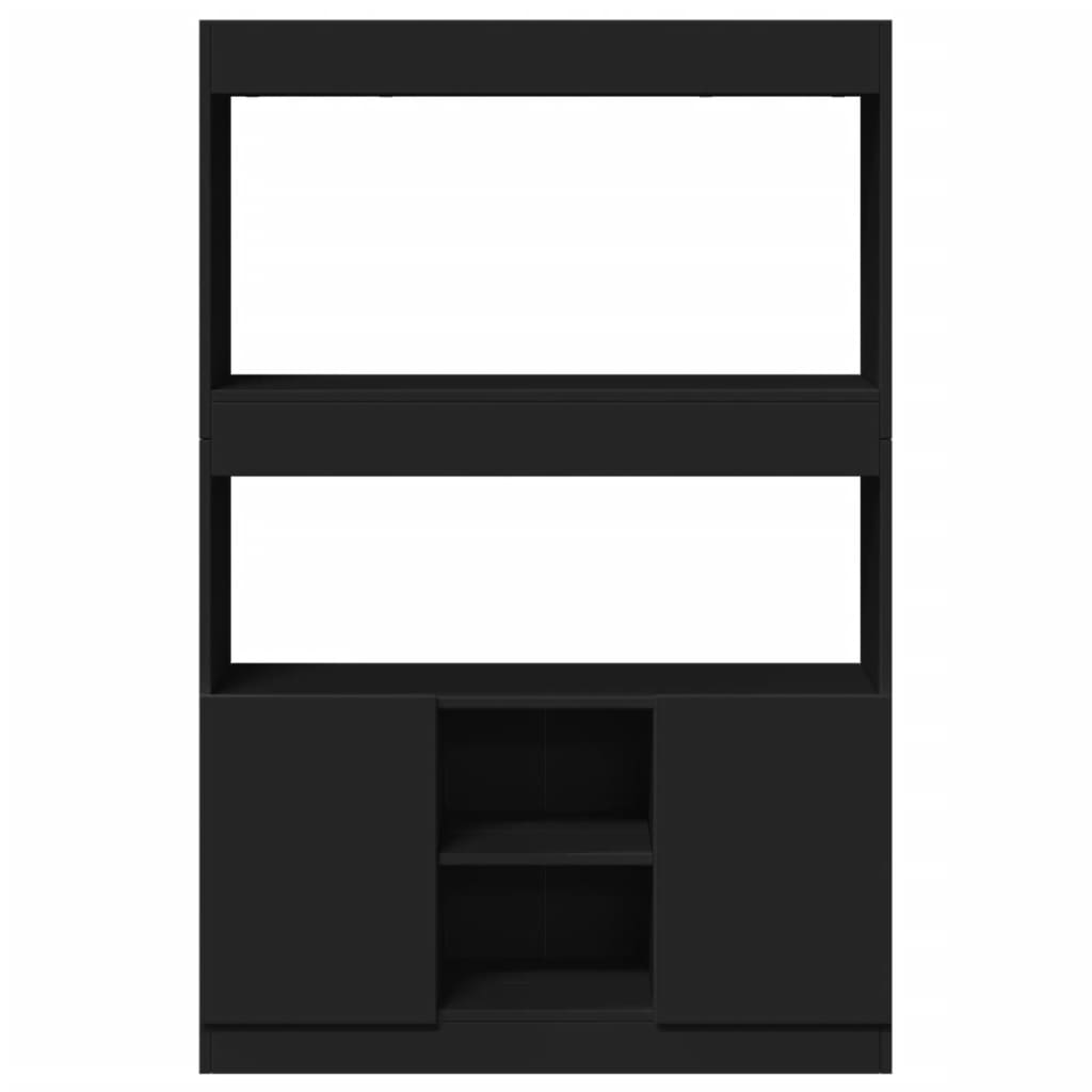 Ντουλάπι Μαύρο 92x33x140 εκ. από Επεξεργασμένο Ξύλο