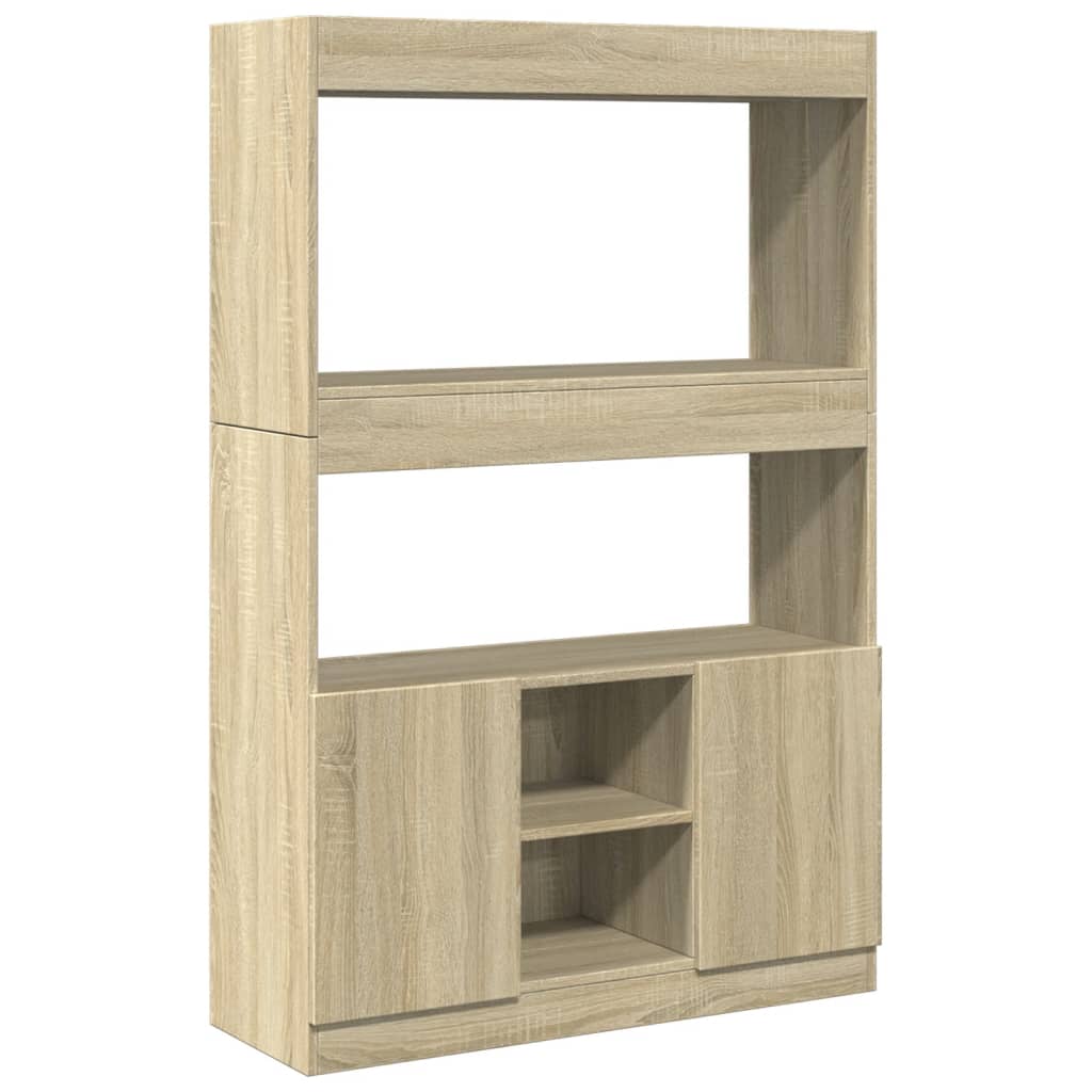 Ντουλάπι Sonoma δρυς 92x33x140 εκ. από Επεξεργασμένο Ξύλο