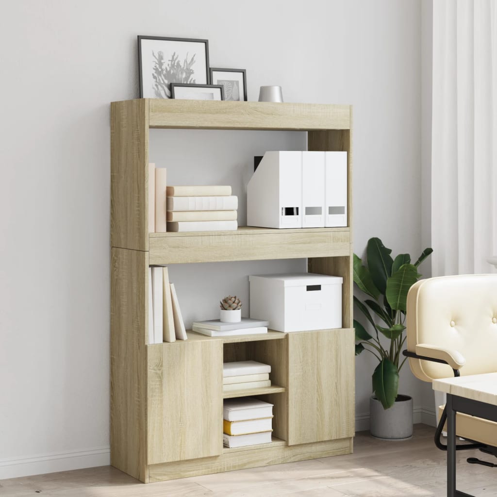 Ντουλάπι Sonoma δρυς 92x33x140 εκ. από Επεξεργασμένο Ξύλο