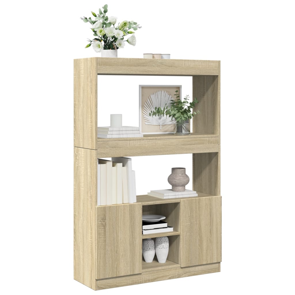 Ντουλάπι Sonoma δρυς 92x33x140 εκ. από Επεξεργασμένο Ξύλο