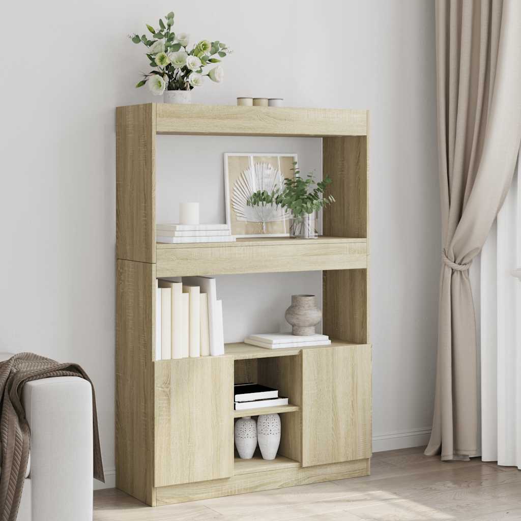 Ντουλάπι Sonoma δρυς 92x33x140 εκ. από Επεξεργασμένο Ξύλο