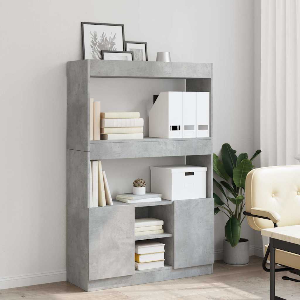Ντουλάπι Γκρι Σκυρ. 92x33x140 εκ. από Επεξεργασμένο Ξύλο