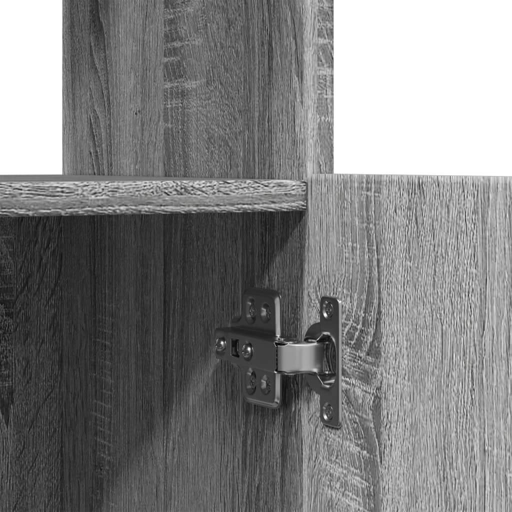 Ντουλάπι Γκρι Sonoma 92x33x140 εκ. από Επεξεργασμένο Ξύλο - Pakobazaar