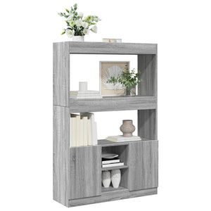 Ντουλάπι Γκρι Sonoma 92x33x140 εκ. από Επεξεργασμένο Ξύλο