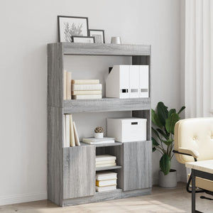 Ντουλάπι Γκρι Sonoma 92x33x140 εκ. από Επεξεργασμένο Ξύλο