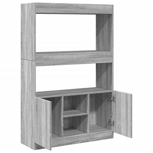 Ντουλάπι Γκρι Sonoma 92x33x140 εκ. από Επεξεργασμένο Ξύλο