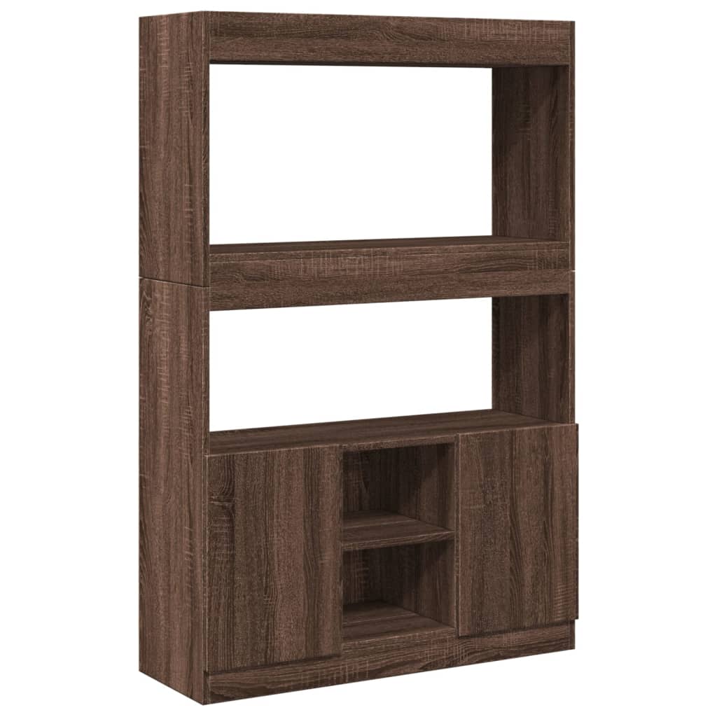 Ντουλάπι Καφέ Δρυς 92x33x140 εκ. από Επεξεργασμένο Ξύλο