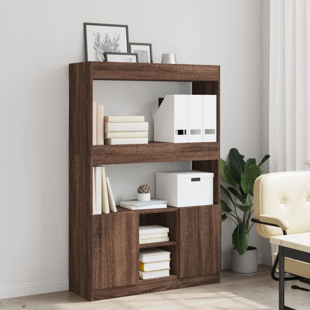 Ντουλάπι Καφέ Δρυς 92x33x140 εκ. από Επεξεργασμένο Ξύλο