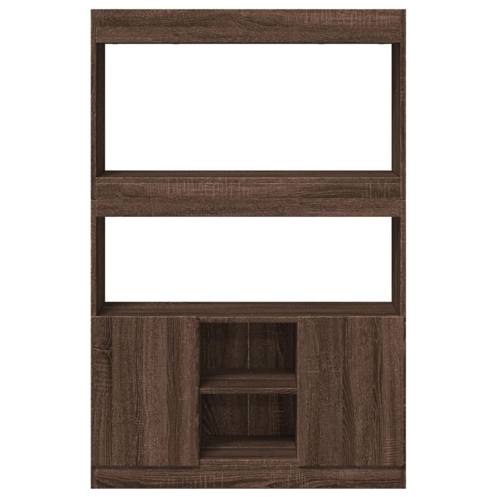 Ντουλάπι Καφέ Δρυς 92x33x140 εκ. από Επεξεργασμένο Ξύλο