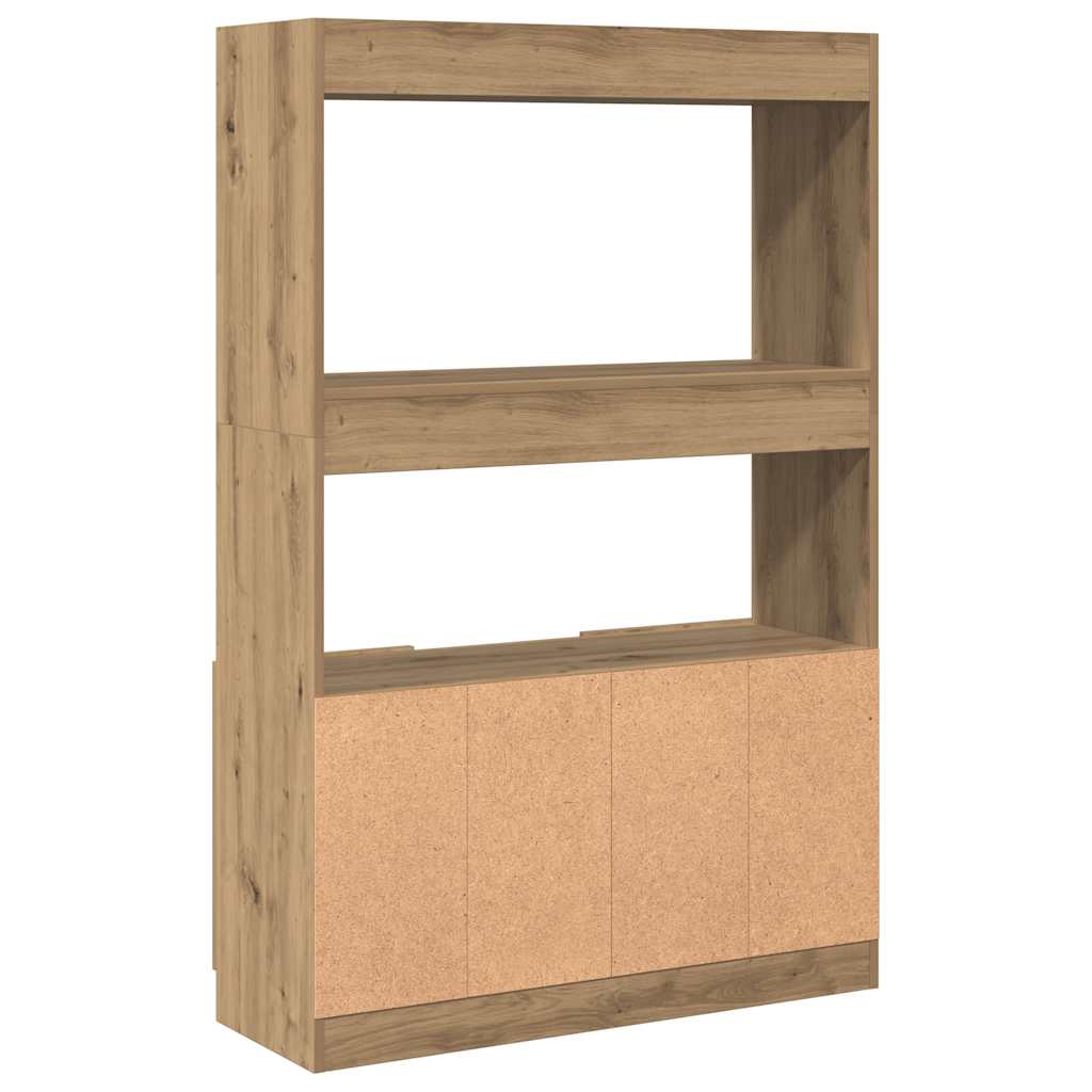 Ντουλάπι Αρτισιανή Δρυς 92x33x140 εκ. από Επεξεργασμένο Ξύλο