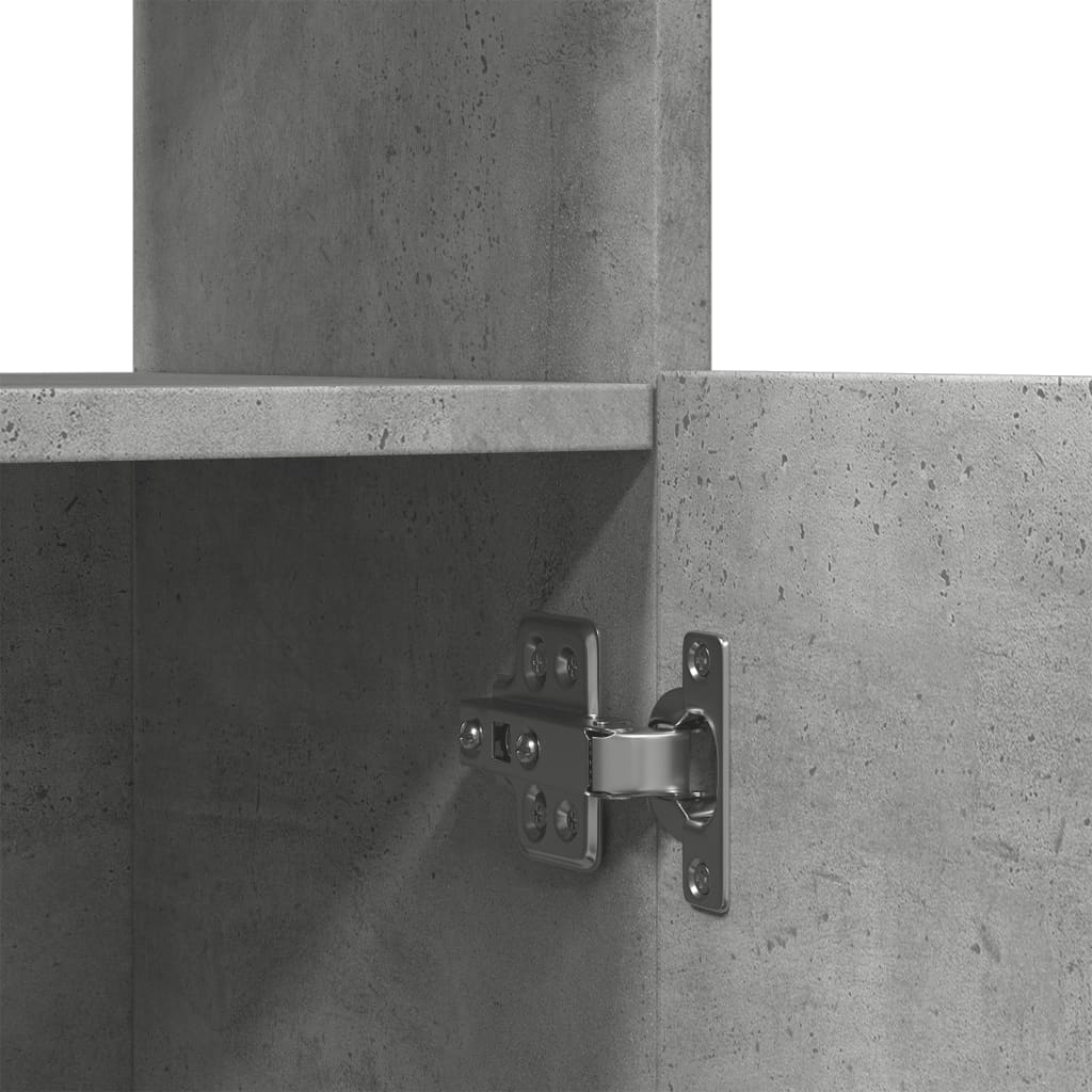 Ντουλάπι Γκρι Σκυροδέματος 92x33x180 εκ. από Επεξεργασμένο Ξύλο