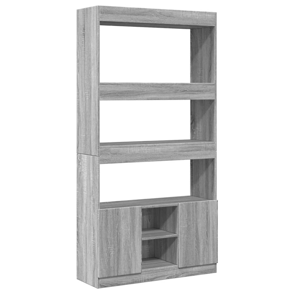 Ντουλάπι Γκρι Sonoma 92x33x180εκ. από Επεξεργασμένο Ξύλο