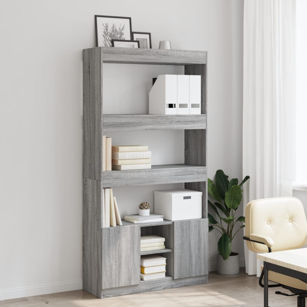 Ντουλάπι Γκρι Sonoma 92x33x180εκ. από Επεξεργασμένο Ξύλο
