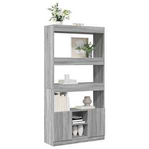 Ντουλάπι Γκρι Sonoma 92x33x180εκ. από Επεξεργασμένο Ξύλο