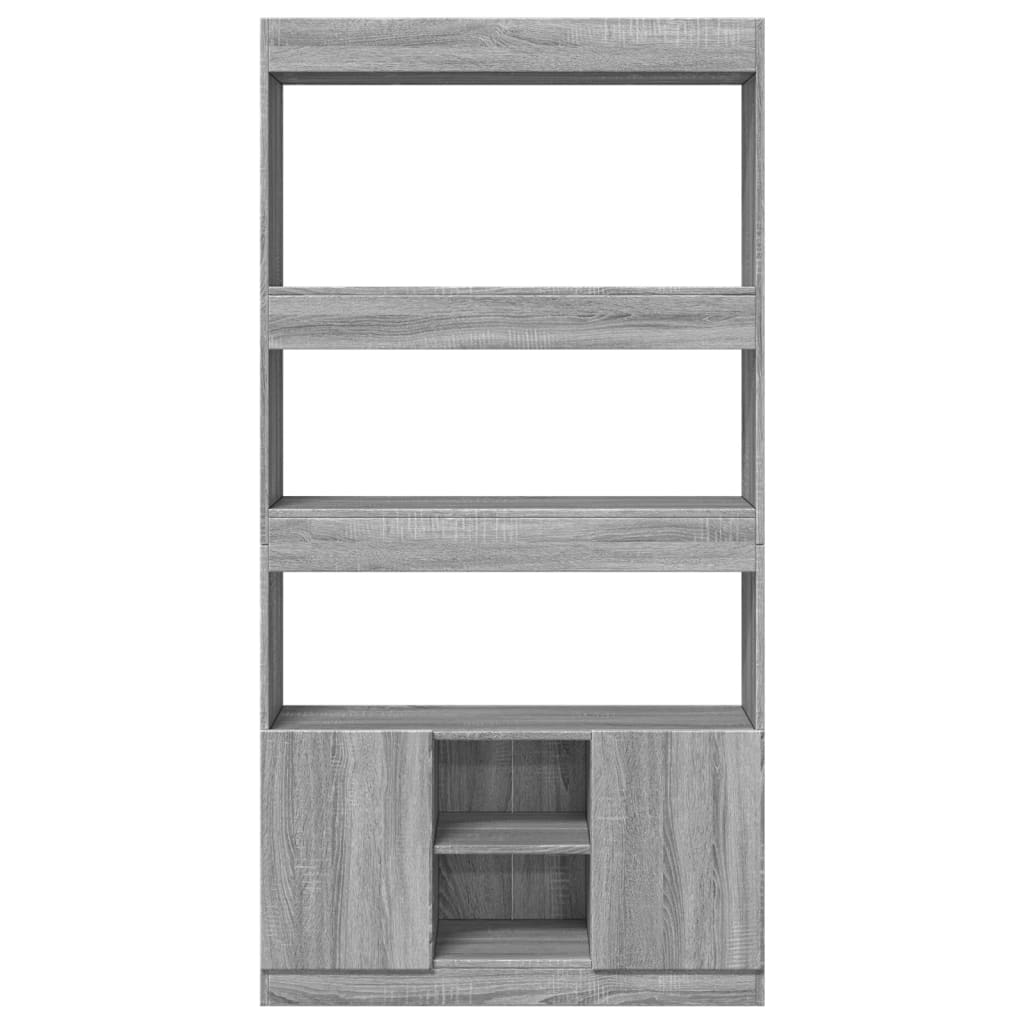 Ντουλάπι Γκρι Sonoma 92x33x180εκ. από Επεξεργασμένο Ξύλο