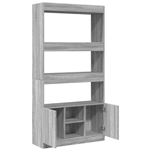 Ντουλάπι Γκρι Sonoma 92x33x180εκ. από Επεξεργασμένο Ξύλο