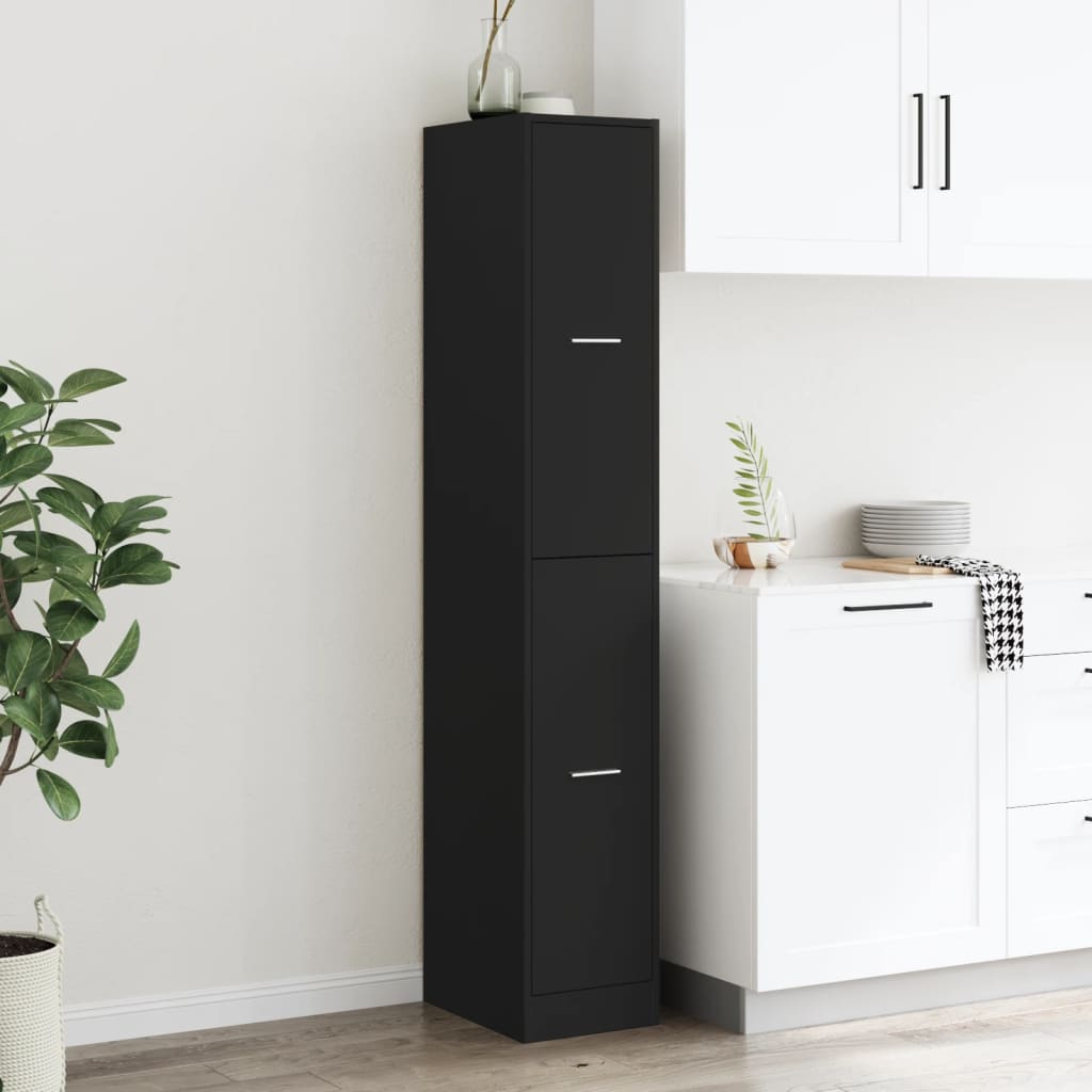 Συρταριέρα Γενικής Χρήσης Μαύρο 30x41x174,5 εκ. Επεξ. Ξύλο