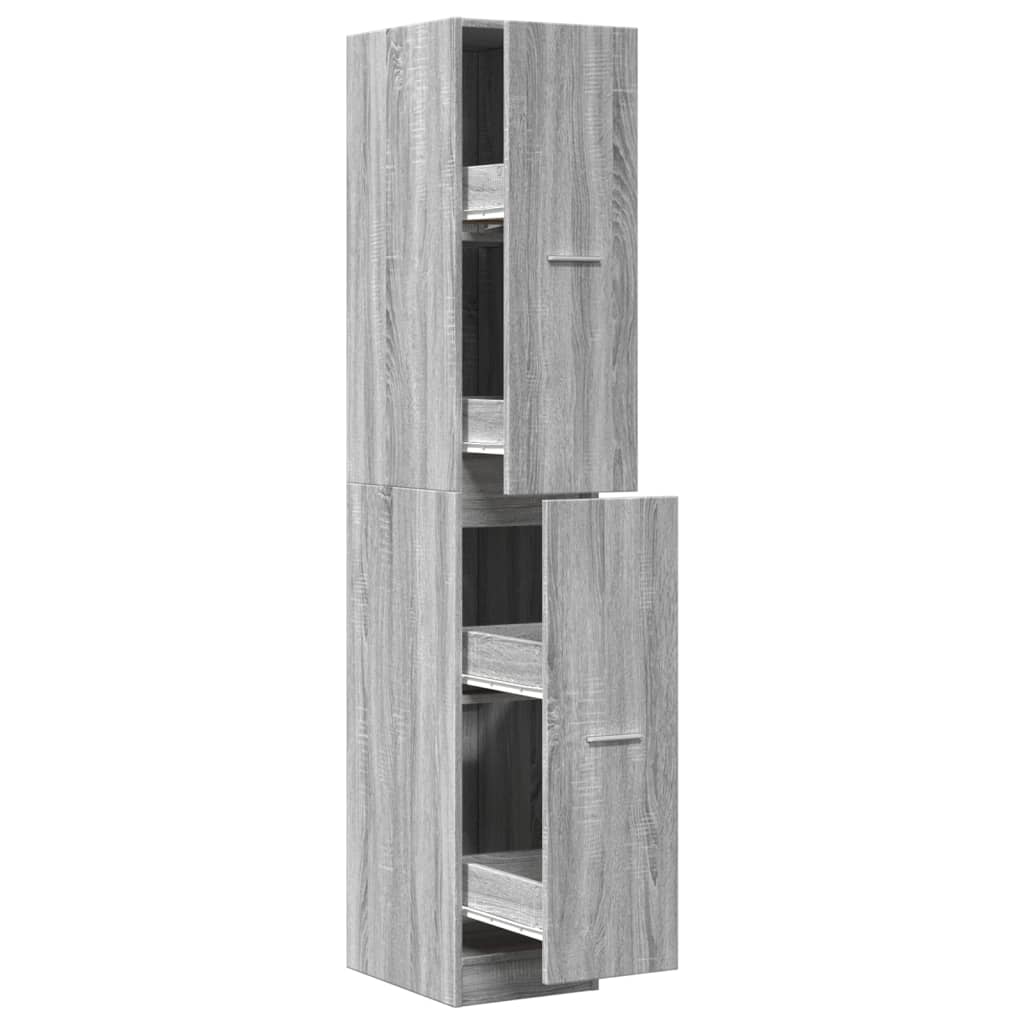 Συρταριέρα Γενικής Χρήσης Γκρι Sonoma 30x41x174,5 εκ.Επεξ. Ξύλο
