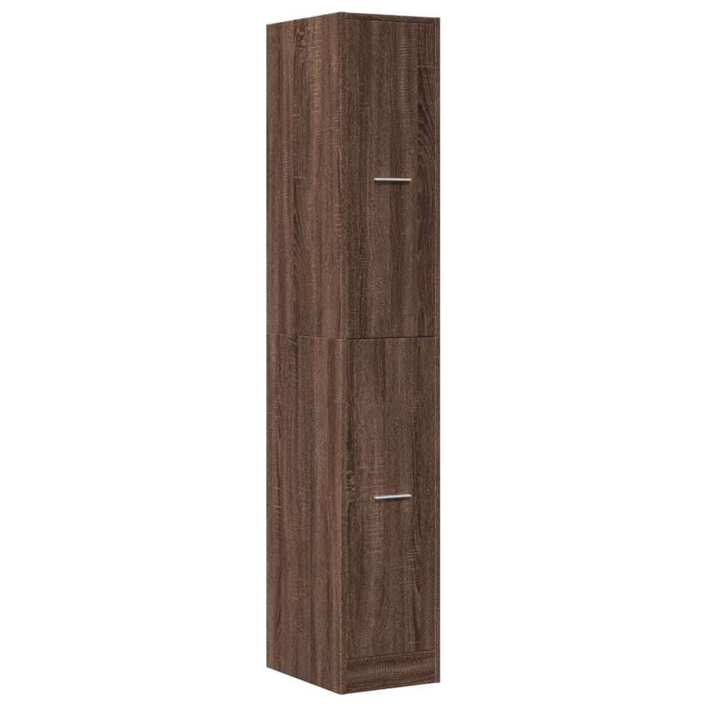 Συρταριέρα Γενικής Χρήσης Καφέ Δρυς 30x41x174,5 εκ. Επεξ. Ξύλο