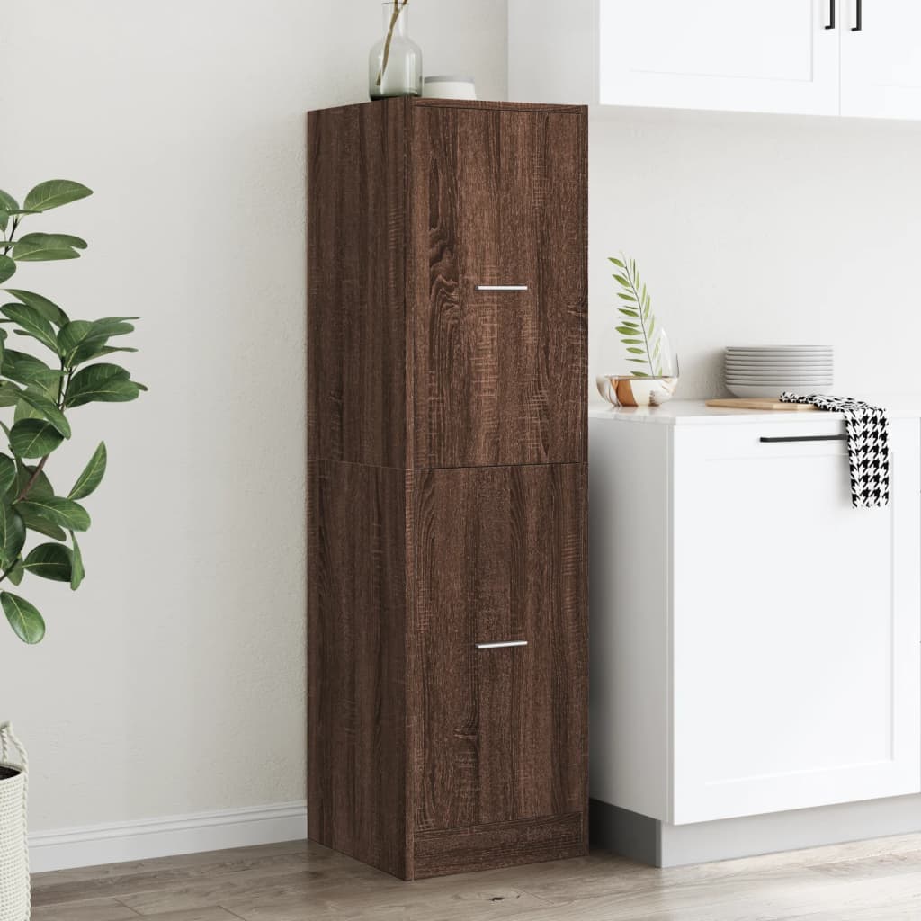 Συρταριέρα Γενικής Χρήσης Καφέ Δρυς 40x41x144,5 εκ. Επεξ. Ξύλο