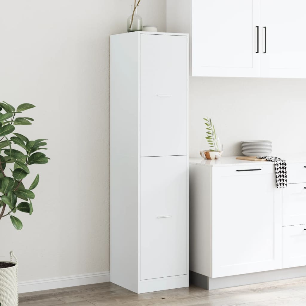 Συρταριέρα Γενικής Χρήσης Λευκή 40x41x174,5 εκ. Επεξ. Ξύλο
