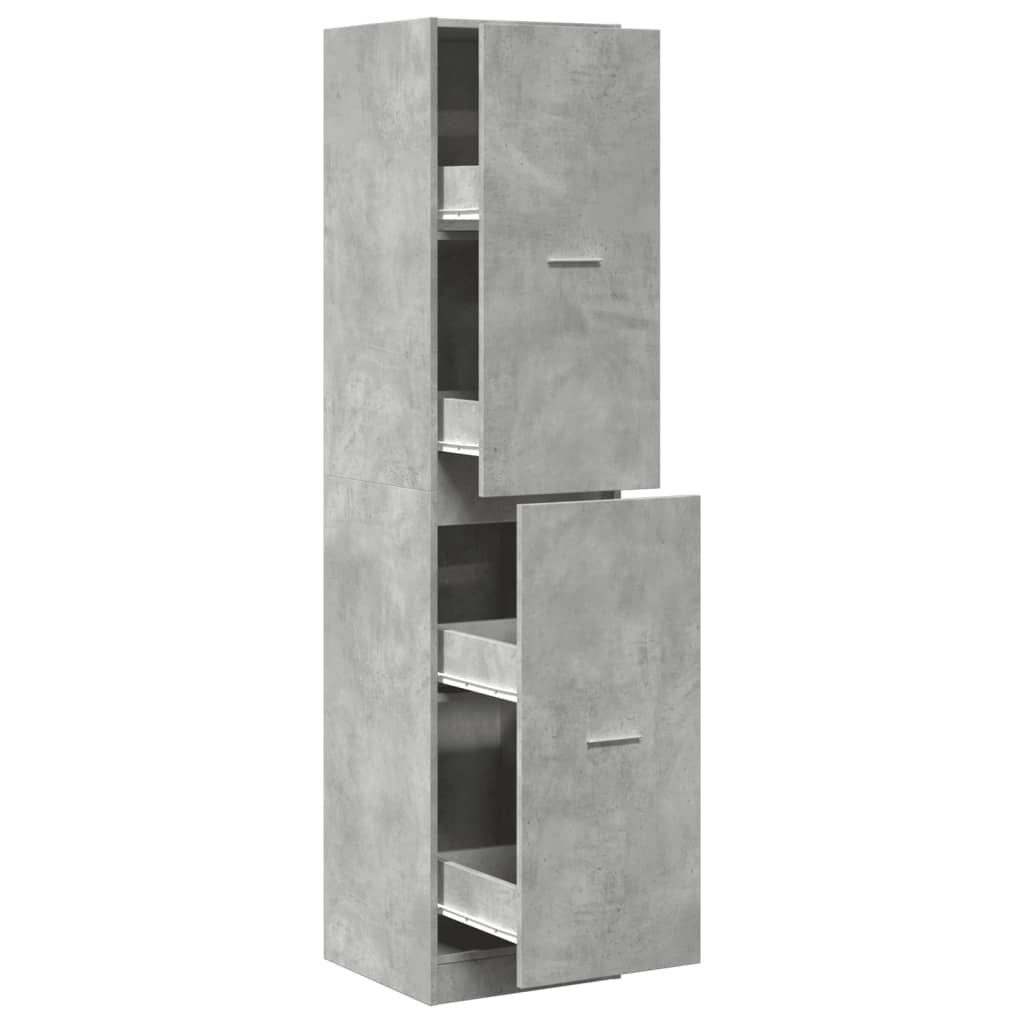 Συρταριέρα Γενικής Χρήσης Γκρι Σκυρ. 40x41x174,5 εκ. Επεξ. Ξύλο