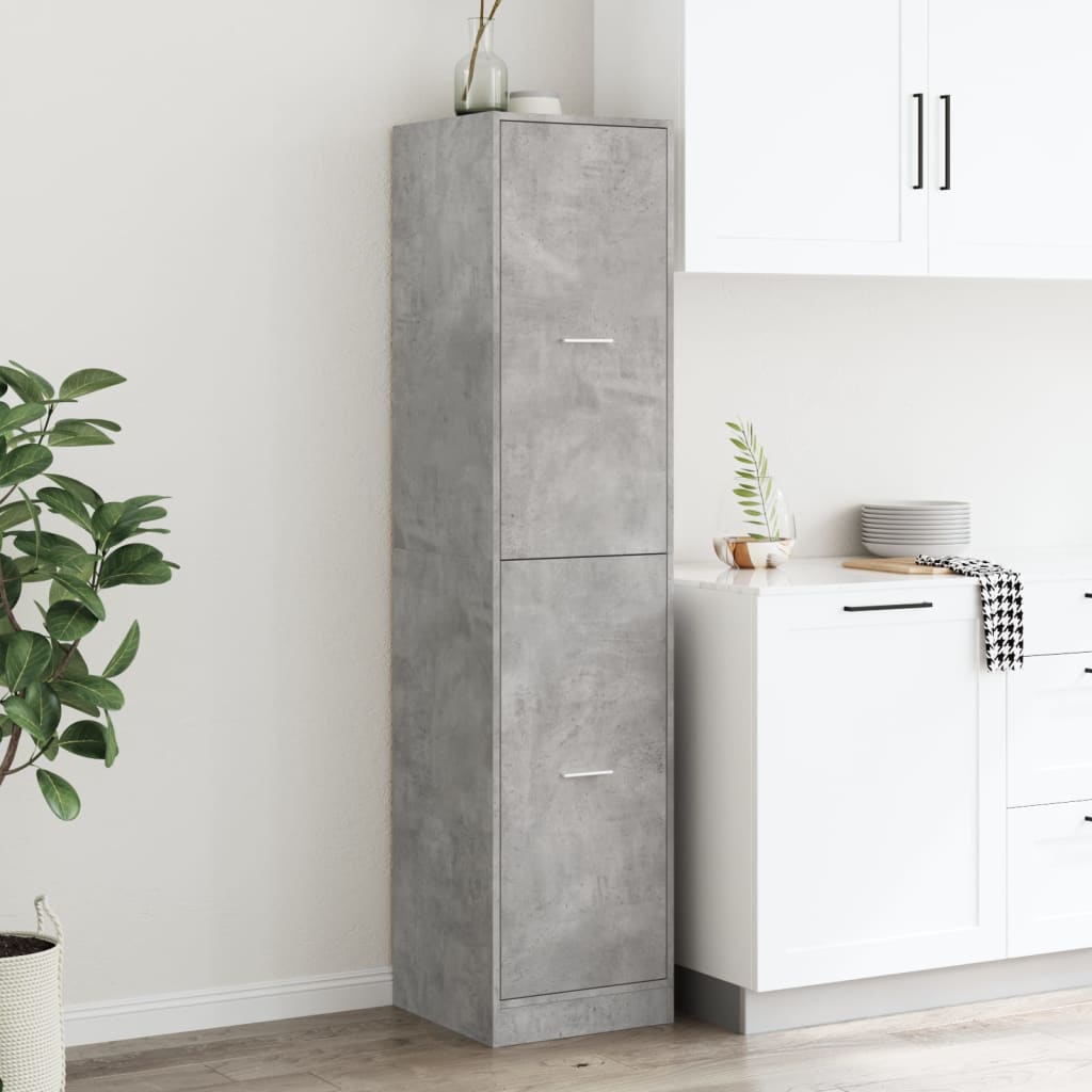 Συρταριέρα Γενικής Χρήσης Γκρι Σκυρ. 40x41x174,5 εκ. Επεξ. Ξύλο