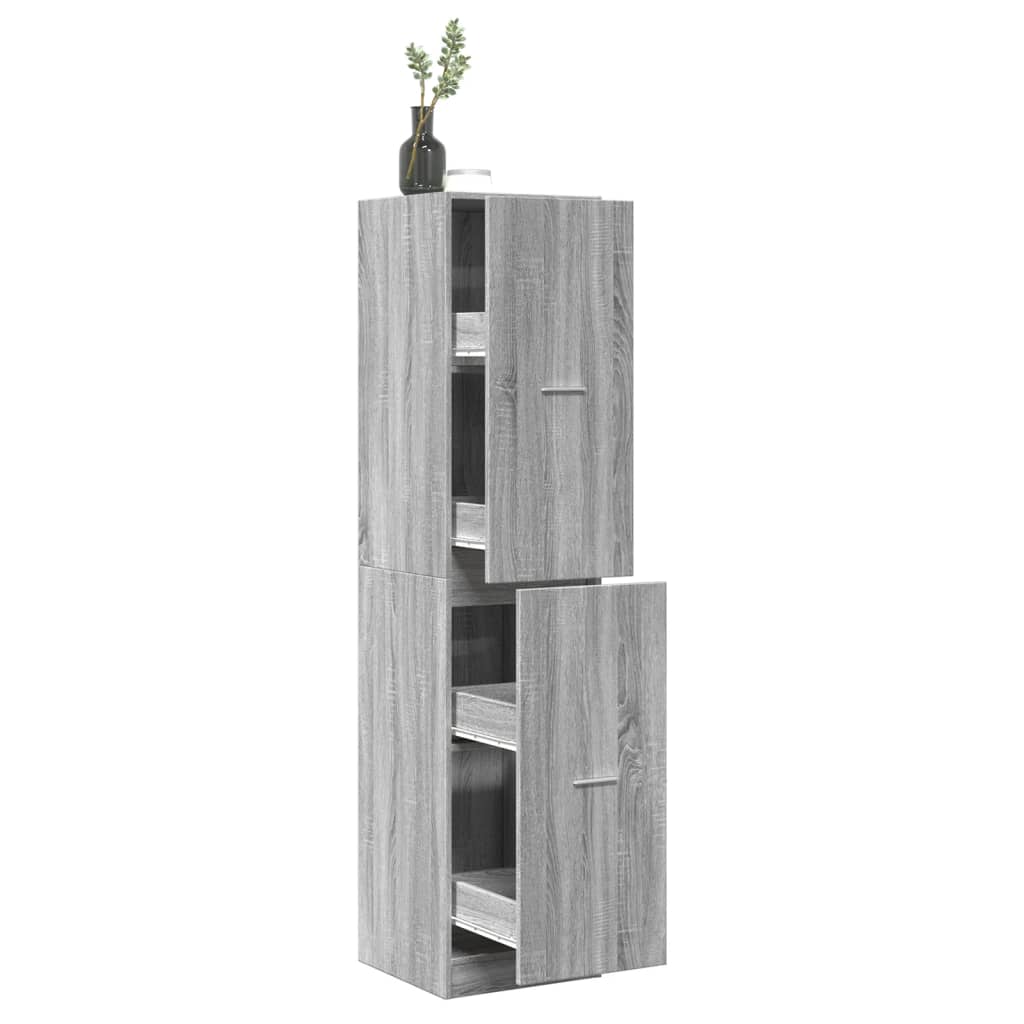 Συρταριέρα Γενικής Χρήσης Γκρι Sonoma 40x41x174,5 εκ.Επεξ. Ξύλο