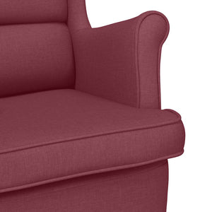 πολυθρόνα Wine Red 74x84x100 cm Ύφασμα