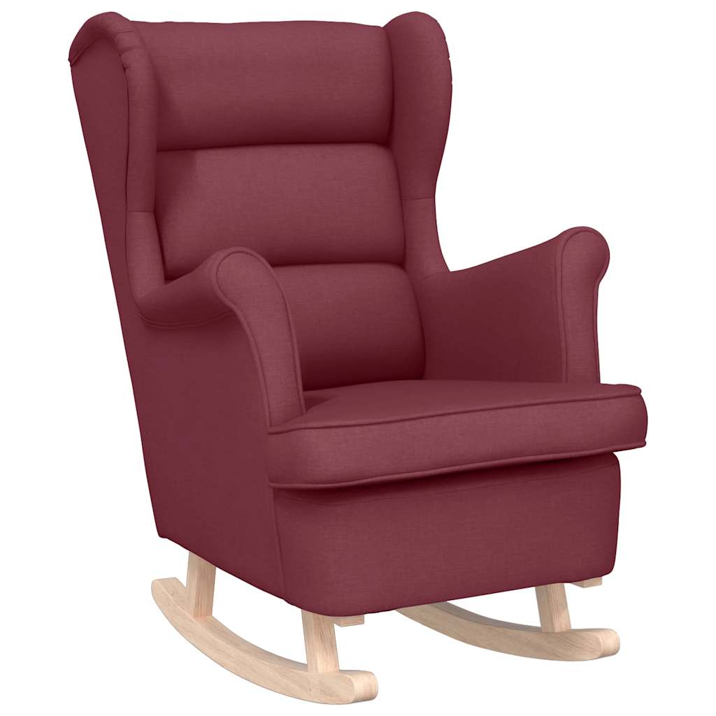 Κουνιστή καρέκλα Wine Red 74x90x102 cm Ύφασμα