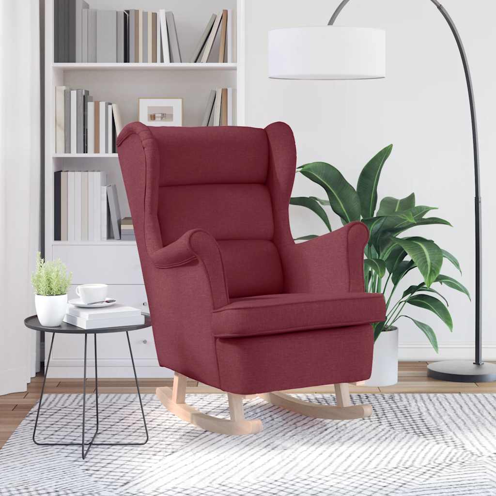 Κουνιστή καρέκλα Wine Red 74x90x102 cm Ύφασμα
