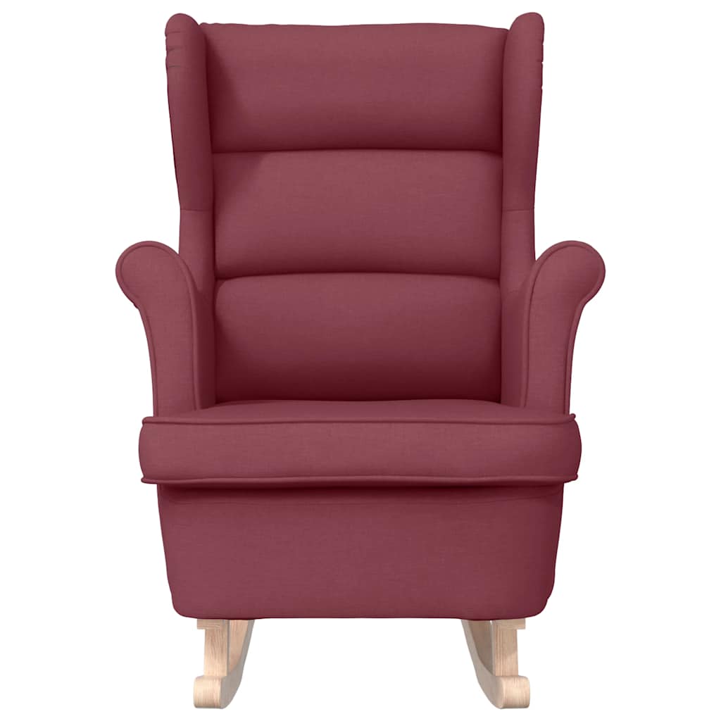 Κουνιστή καρέκλα Wine Red 74x90x102 cm Ύφασμα