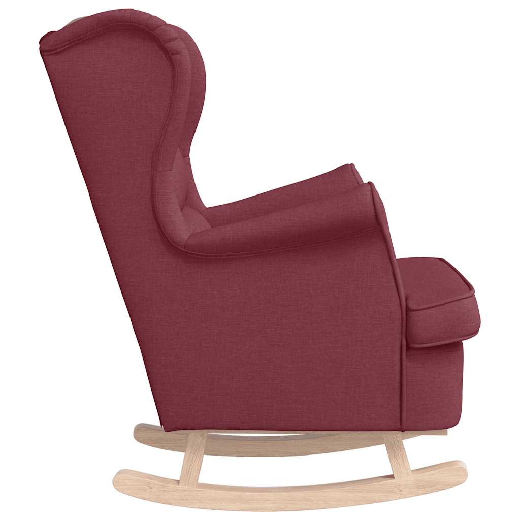 Κουνιστή καρέκλα Wine Red 74x90x102 cm Ύφασμα