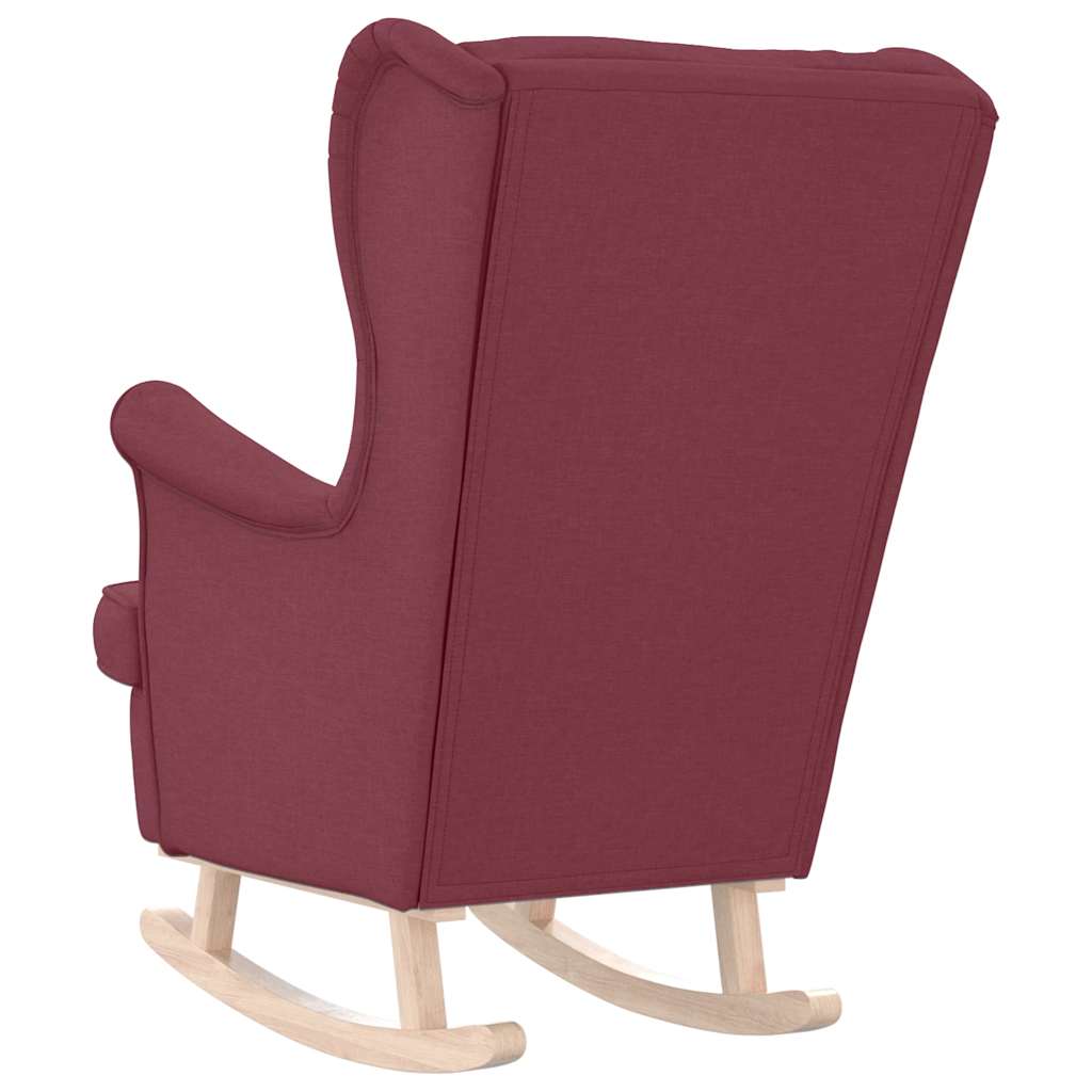 Κουνιστή καρέκλα Wine Red 74x90x102 cm Ύφασμα