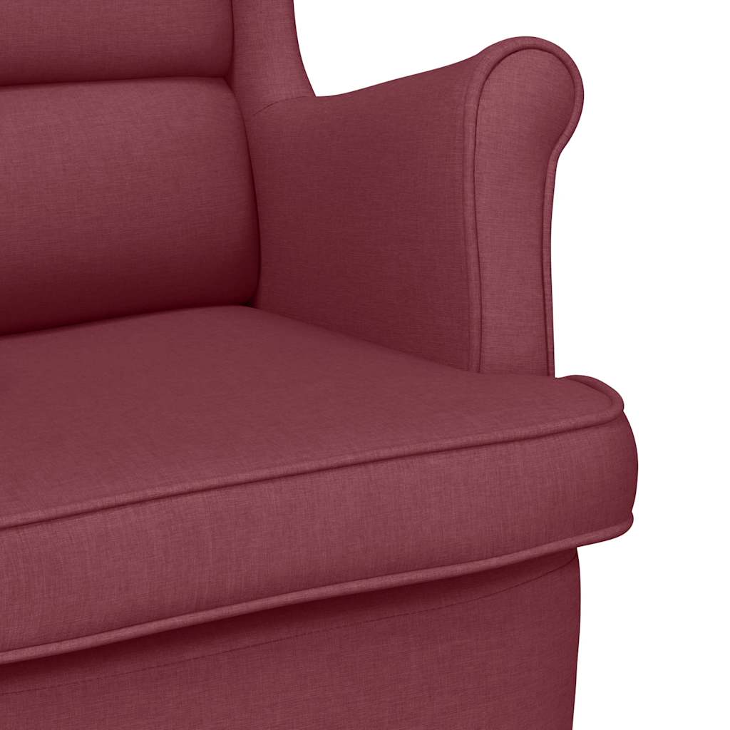 Κουνιστή καρέκλα Wine Red 74x90x102 cm Ύφασμα