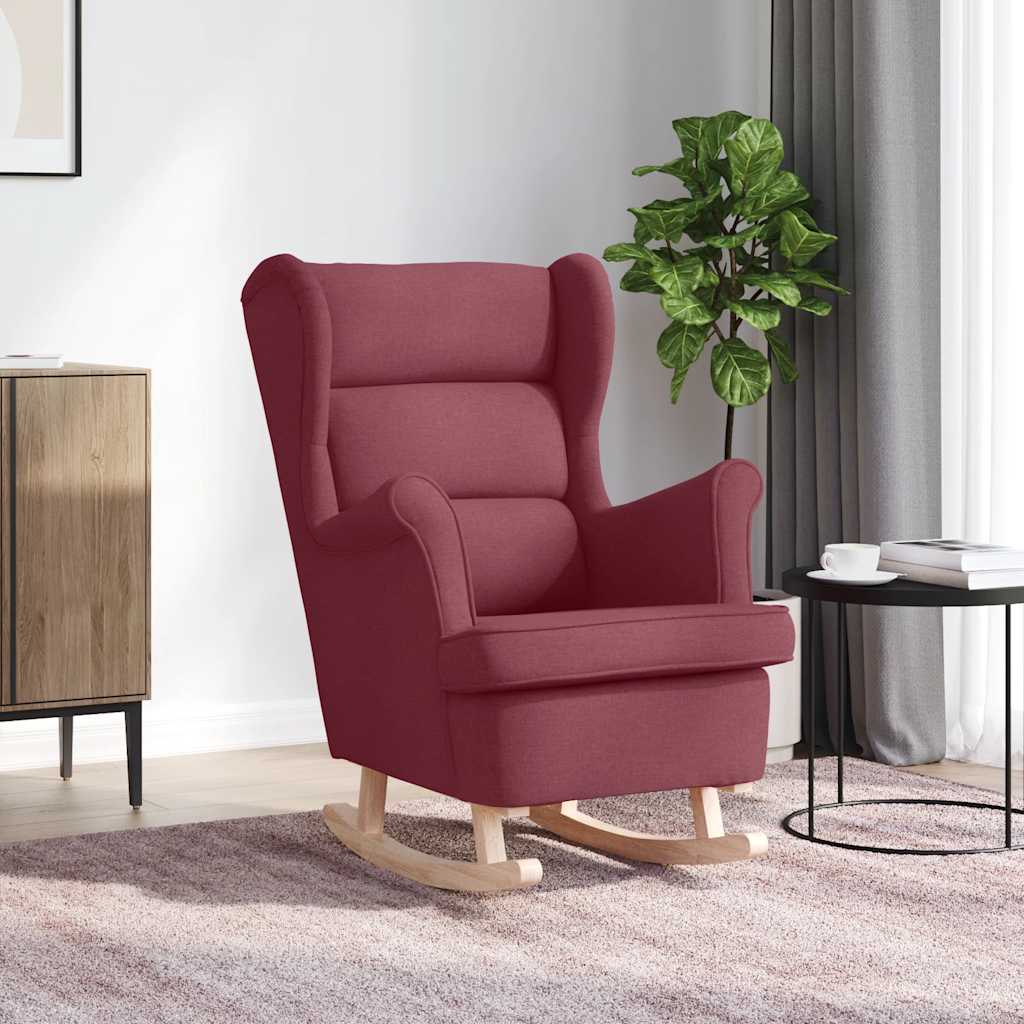 Κουνιστή καρέκλα Wine Red 74x90x102 cm Ύφασμα
