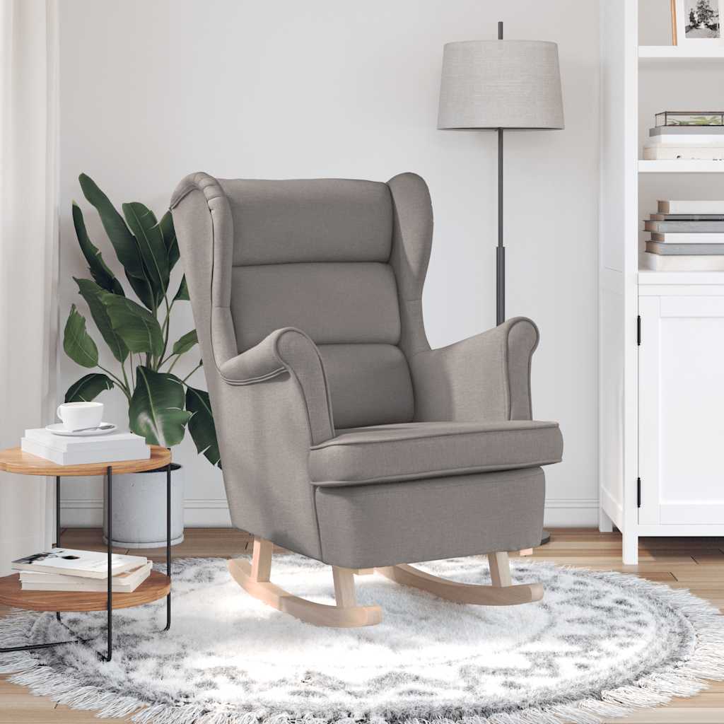 Κουνιστή καρέκλα Taupe 74x90x102 cm Ύφασμα